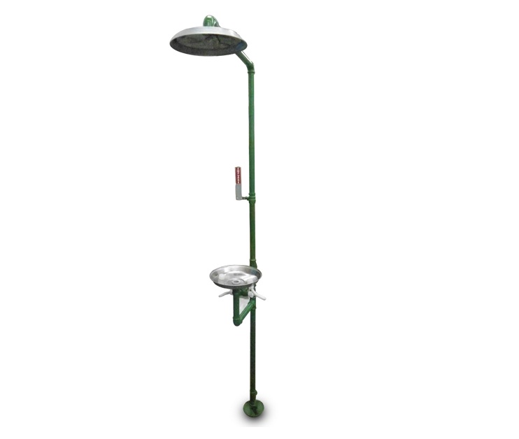 CHUVEIRO COM LAVA OLHOS DE EMERGÊNCIA GALVANIZADO - W1900
